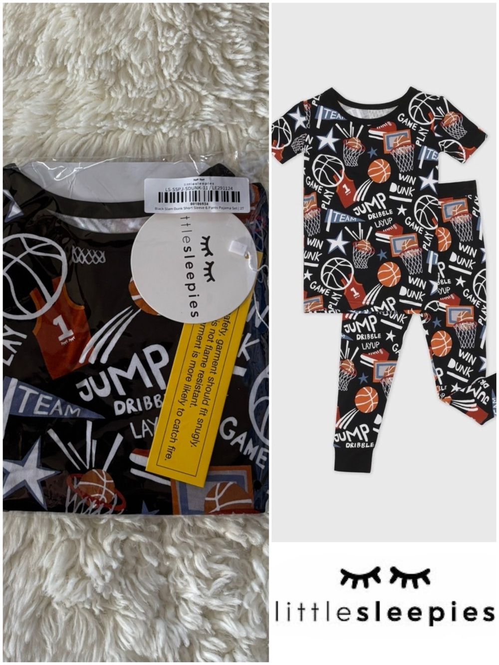 🏀Little Sleepies Slam Dunk 2 Piece Pajama Set